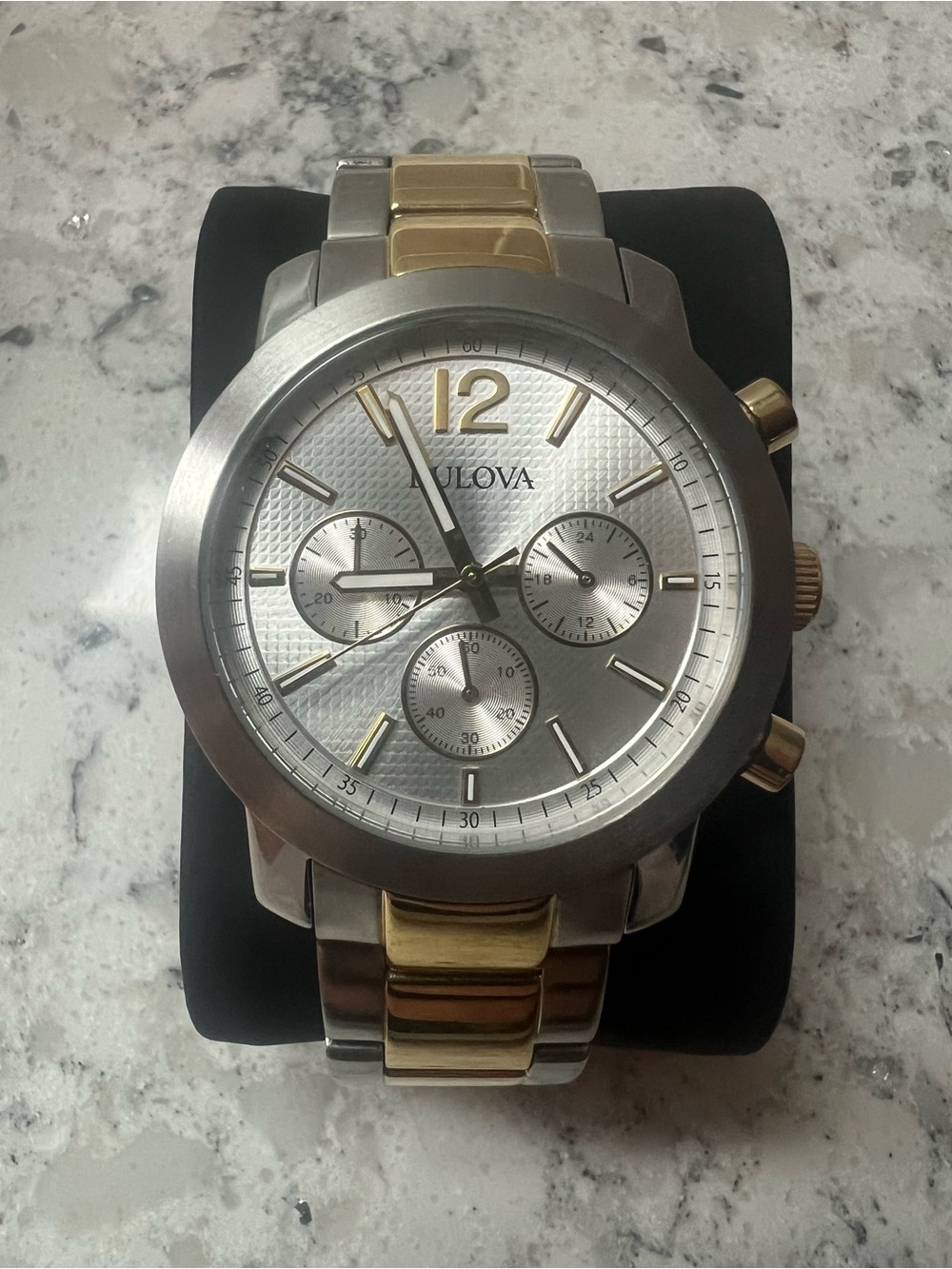 Bulova Two-Tone Silver and Gold Men's Chronograph Watch